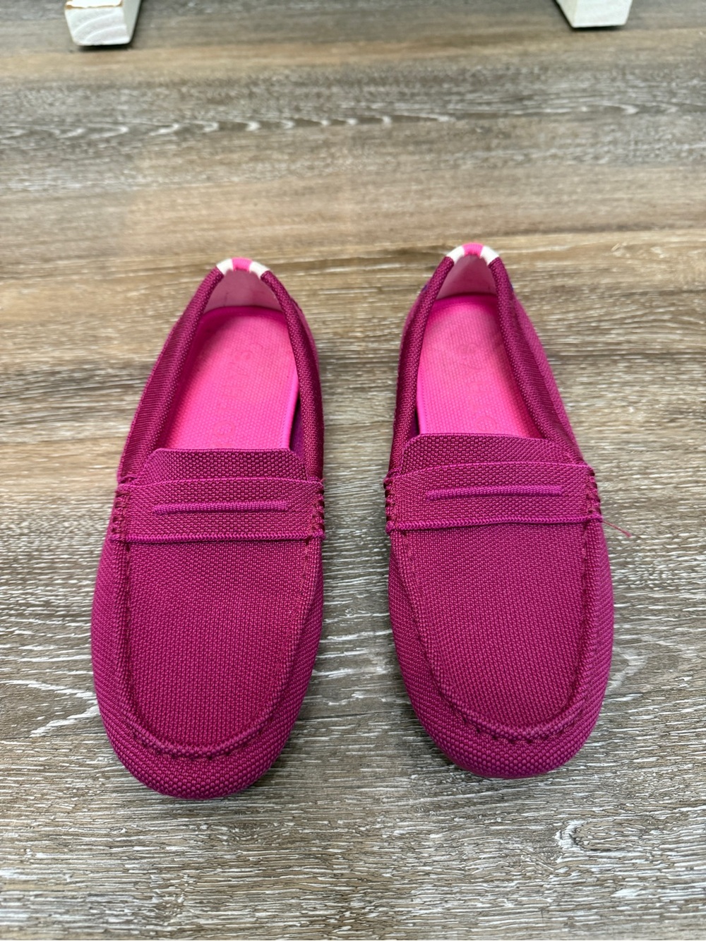 Rothy’s The Driver Slip-On Loafer in Raspberry